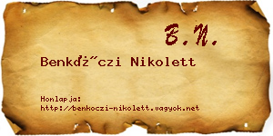 Benkóczi Nikolett névjegykártya